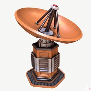 sci fi satellite dish 3D