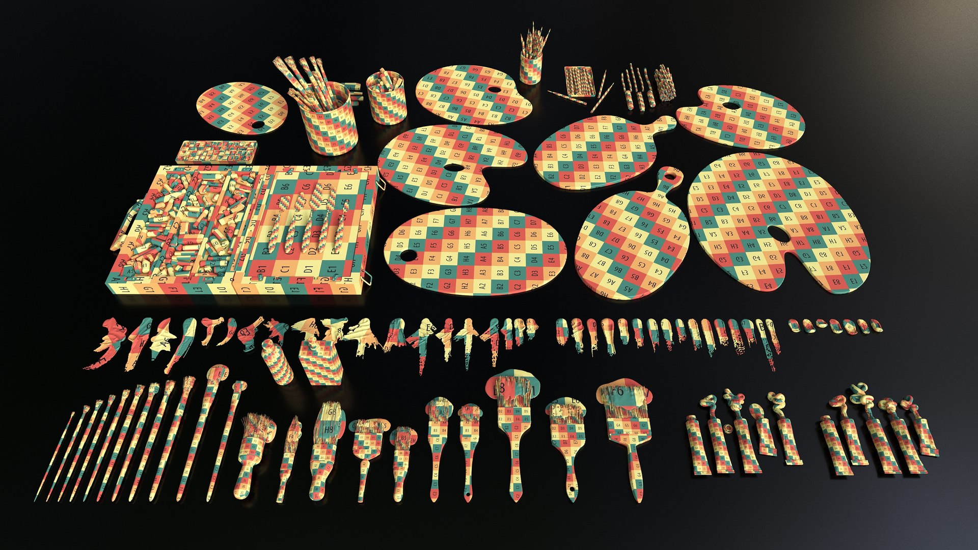 3D model Artist Studio Pack 400 - Art Supplies https://p.turbosquid.com/ts-thumb/x0/LGedXo/sH/artiststudiopack400artsupplies5/jpg/1753681290/1920x1080/fit_q87/ab81672a154731e2a82426c9b2b1e5030dd0b408/artiststudiopack400artsupplies5.jpg