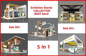 3D model 5 Exhibition Stand Stall Fair 3D Model Collection