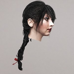 3D female hairstyle model