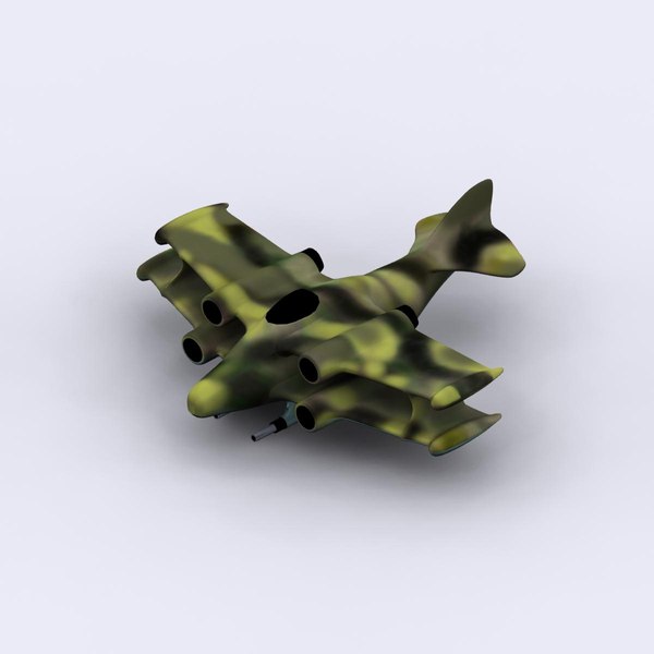 3d model jet biplane