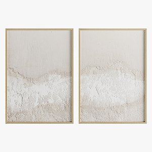3D model Plaster painting Decomarkt Beige Abstraction N-3-4