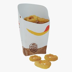 3D Burger King Onion Rings Photorealistic Low Poly PBR