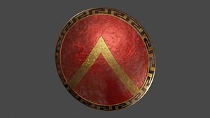 Ancient Greek City State Shield - Sparta 3D model