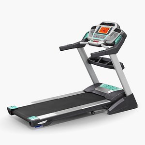 fitness treadmill rigged 3D model