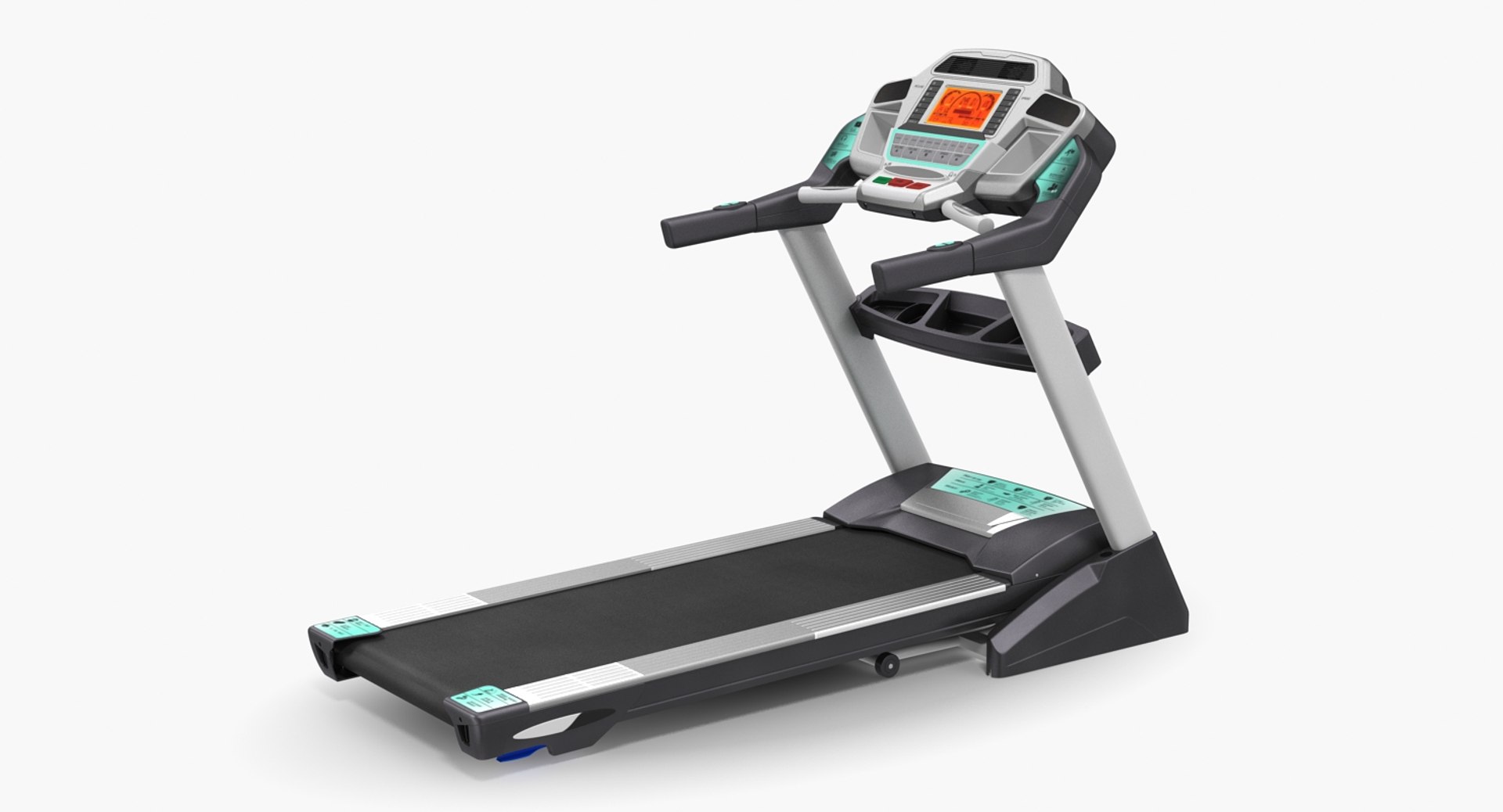 Fitness Treadmill Rigged 3D model preview