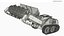 Heavy-Duty Mine Clearing Robot with Field Wear Military Green Used Rigged for Maya