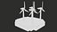 Site de ferme éolienne de dessin animé Lowpoly PBR