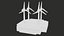Site de ferme éolienne de dessin animé Lowpoly PBR