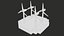 Site de ferme éolienne de dessin animé Lowpoly PBR