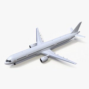 3D Passenger Jetliner Rigged for Maya