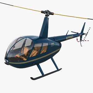 Light Helicopter Robinson R44 Rigged