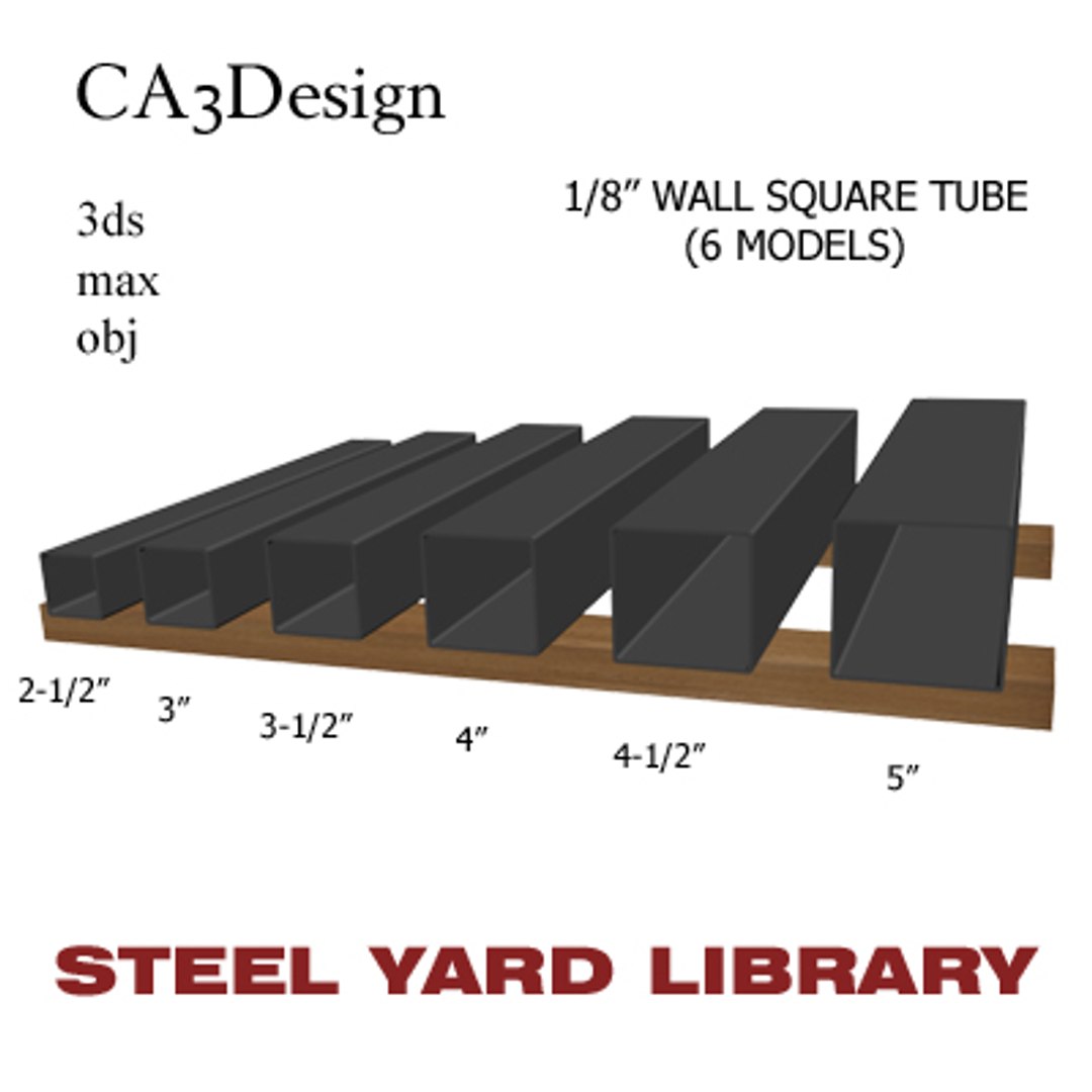 3d 1 wall square tube