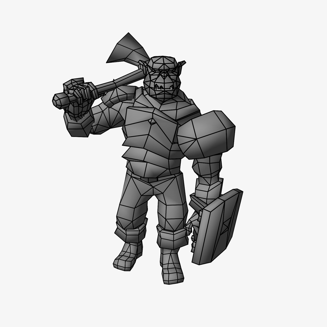 3d Model Orc Warrior Rigged Animations