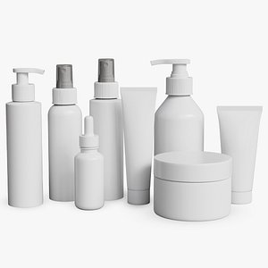 3D Cosmetic Bottle and Tube Set