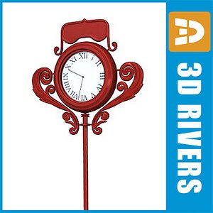 Carved street clock 01 by 3DRivers