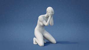 3D Crying Woman