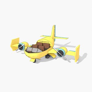 3D Toon Aircraft Airship