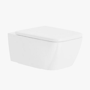 rectangular toilet seat 3d obj
