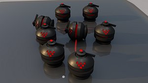 Sci fi grenade 3D model