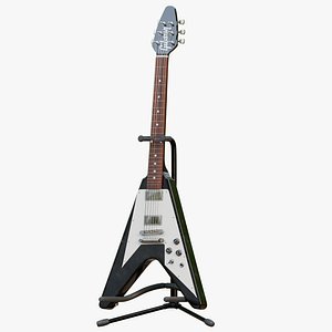 3D Gibson Flying V Electric Guitar model