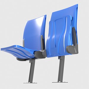 opened plastic seat 3D