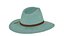 Cappello Fedora a tesa larga color verde acqua