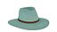 Cappello Fedora a tesa larga color verde acqua