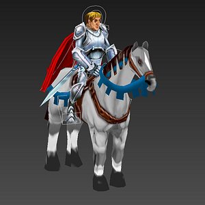 3d horseman mobile knight model