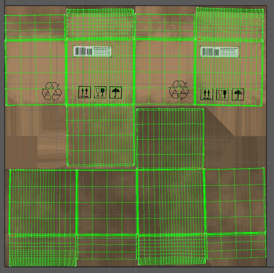 3d Cardboard Box Model