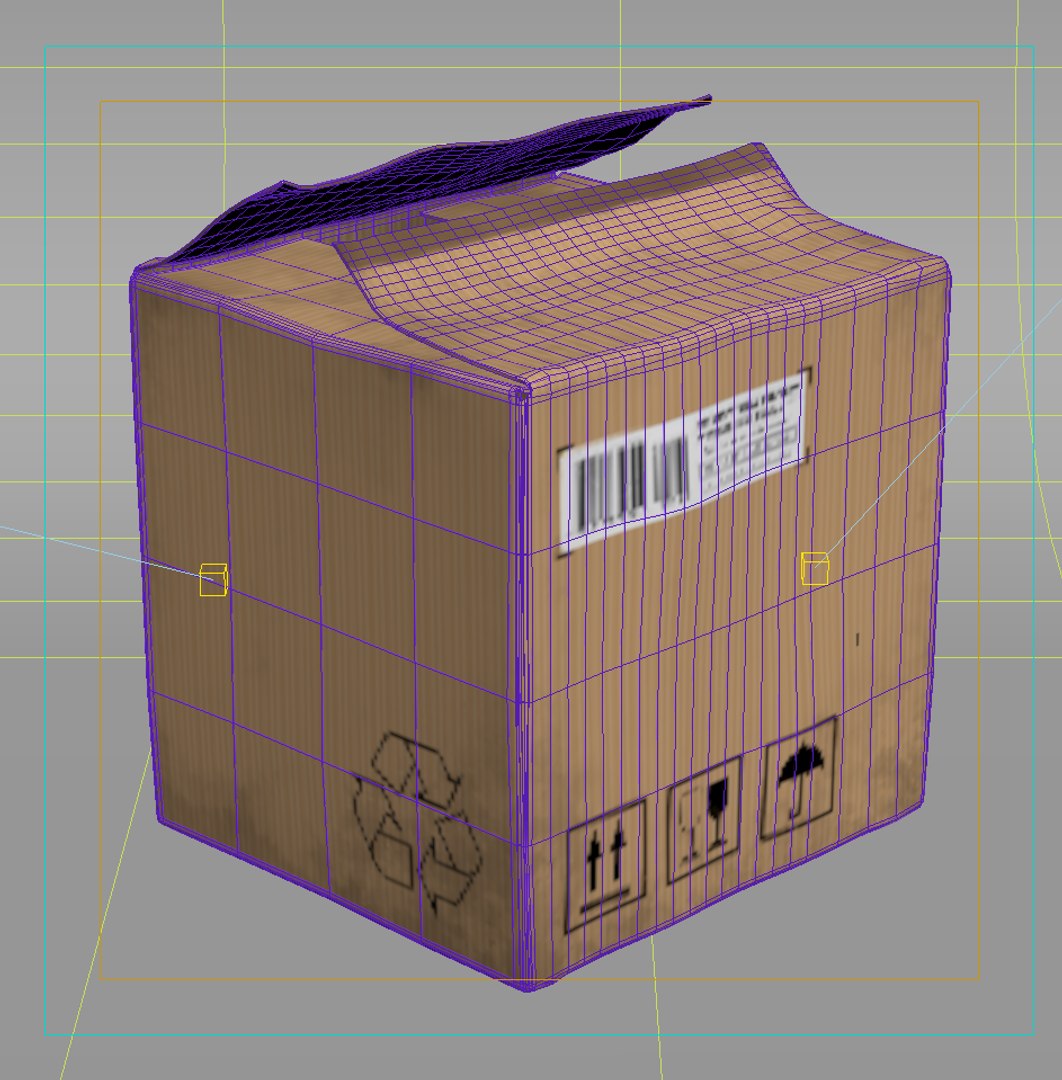 3d Cardboard Box Model