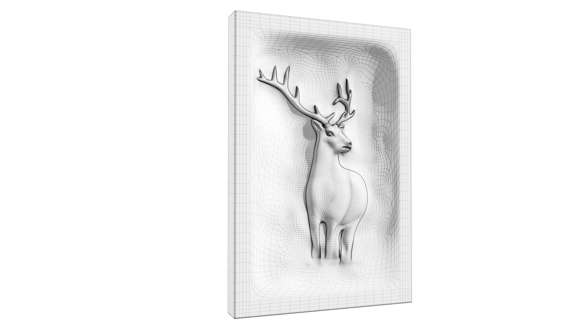3D Wooden Deer Carved Board model - TurboSquid 2056620