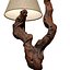 Rustic style wall Lamp sconce made of natural wood Sculptural 3D model