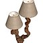 Rustic style wall Lamp sconce made of natural wood Sculptural 3D model