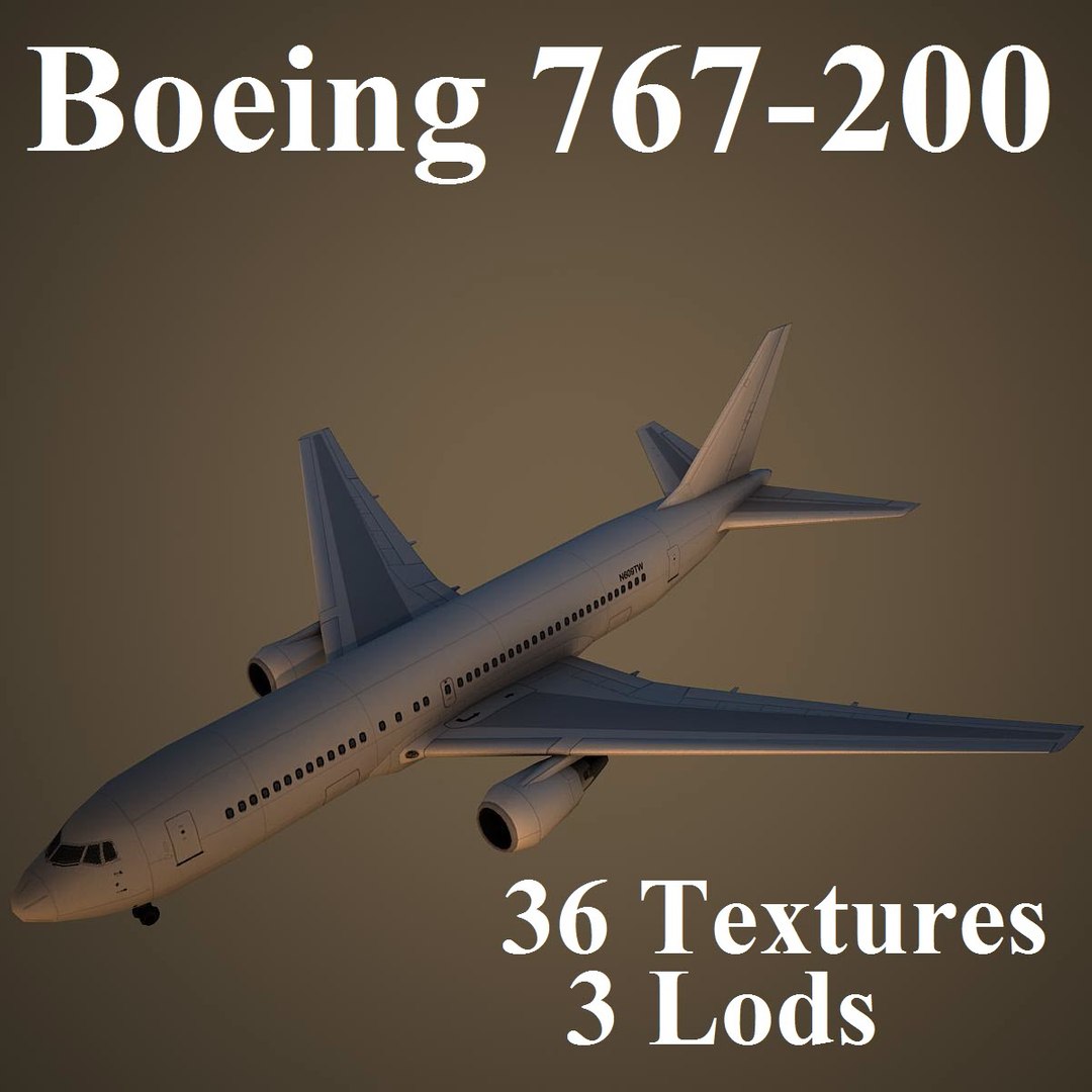 boeing 767-200 3d model