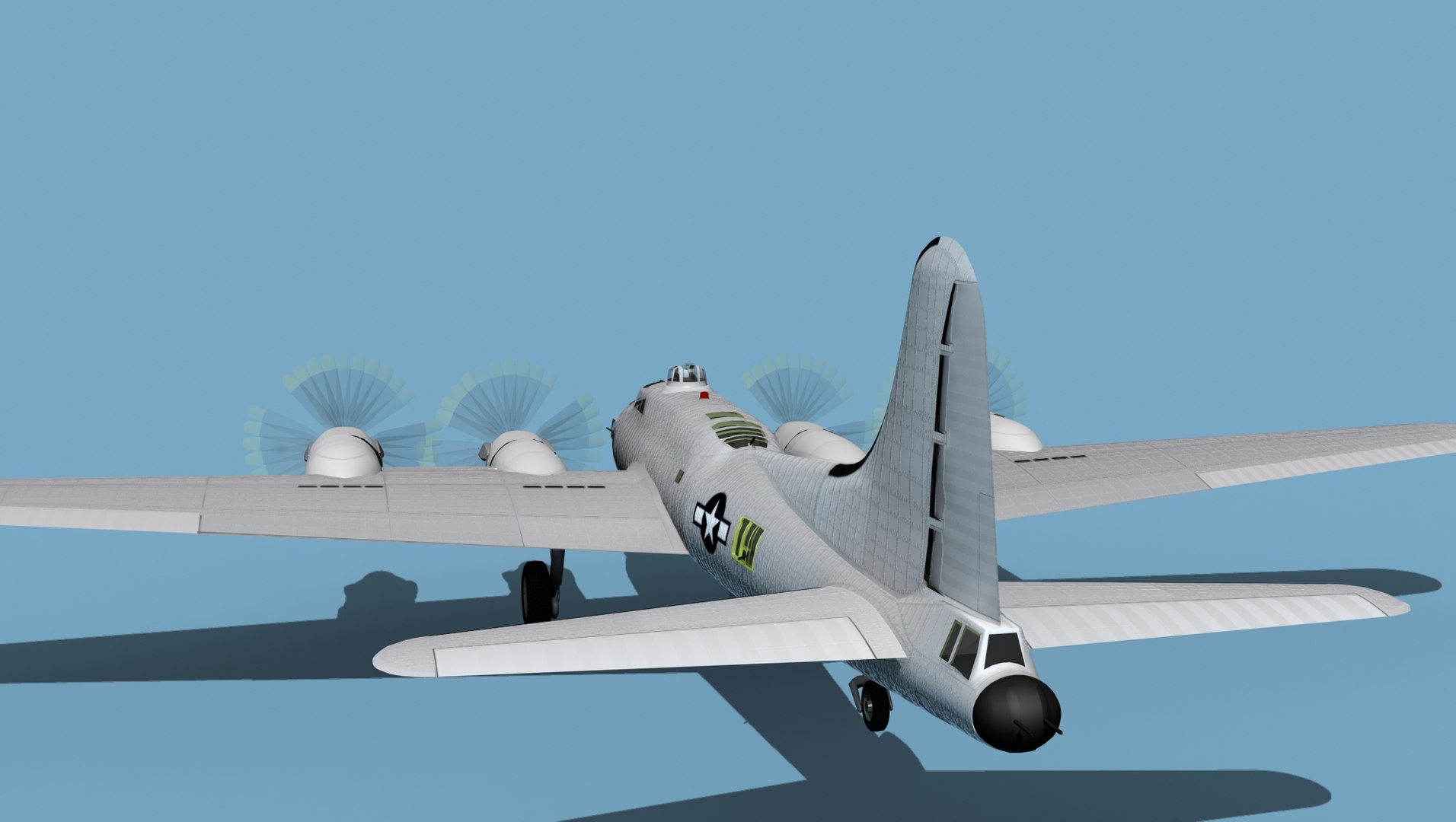 3D Boeing B-38A Flying Fortress HP V00 Bare Metal - TurboSquid 1912392