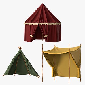 3D 3 camp and tent