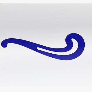 3D French Curve - 3D Print Ready - Model - F