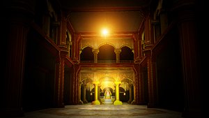 3D saibaba Shirdi  temple interior