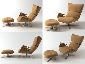 Paulista Armchair and Ottoman