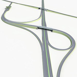 3d highway road way model