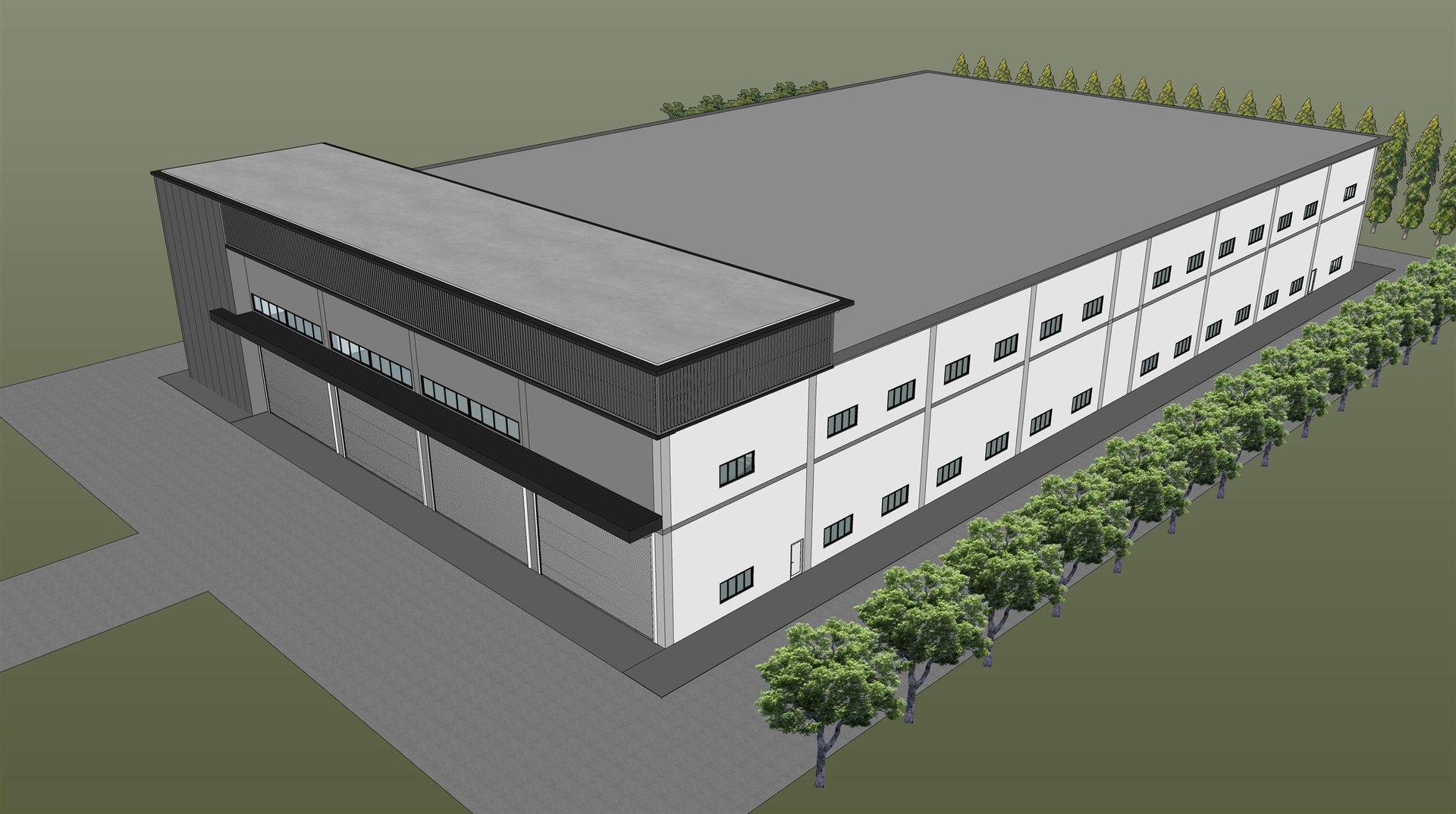 2021 Factory And Office Model - TurboSquid 1908210