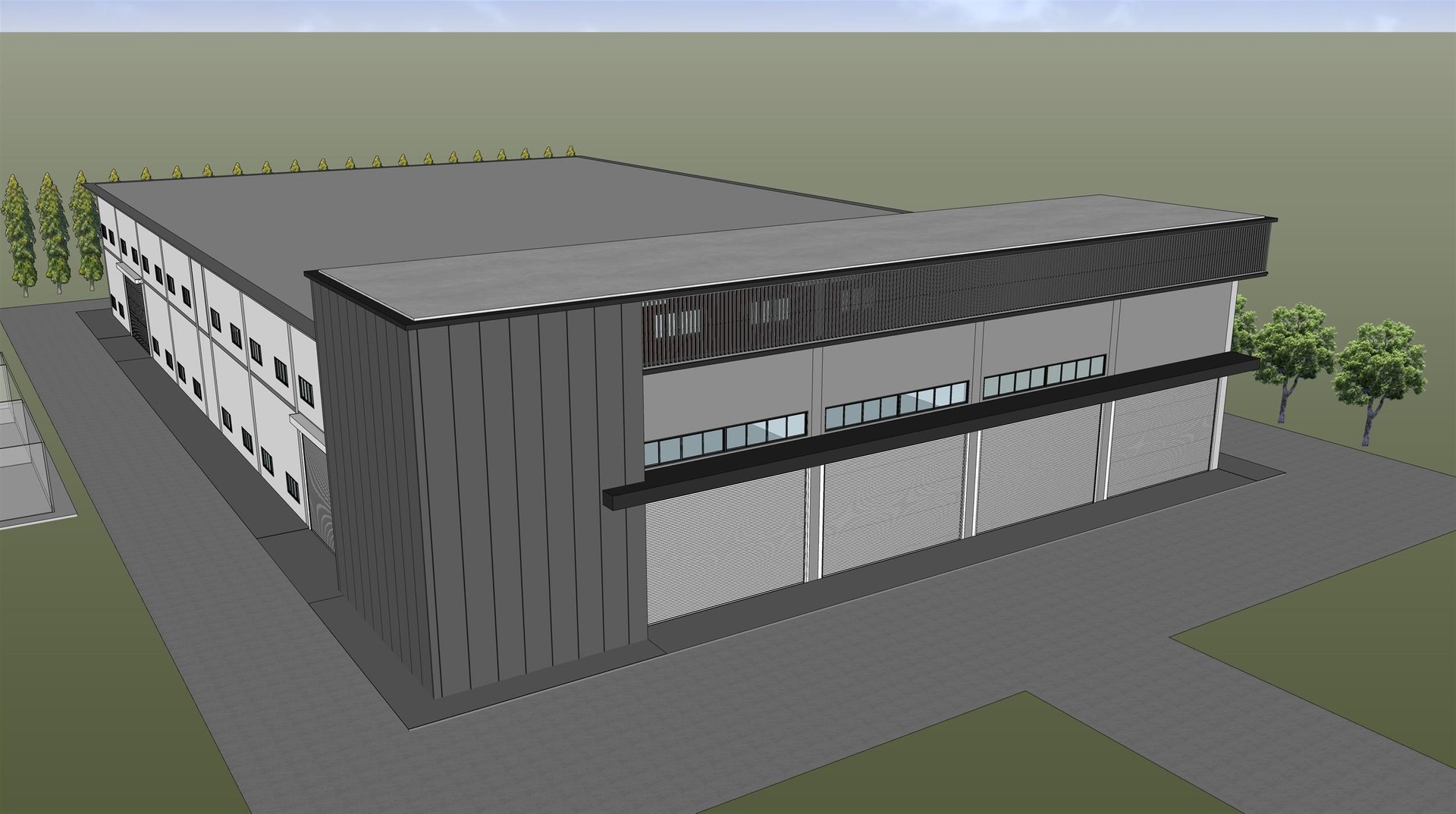 2021 Factory And Office Model - TurboSquid 1908210