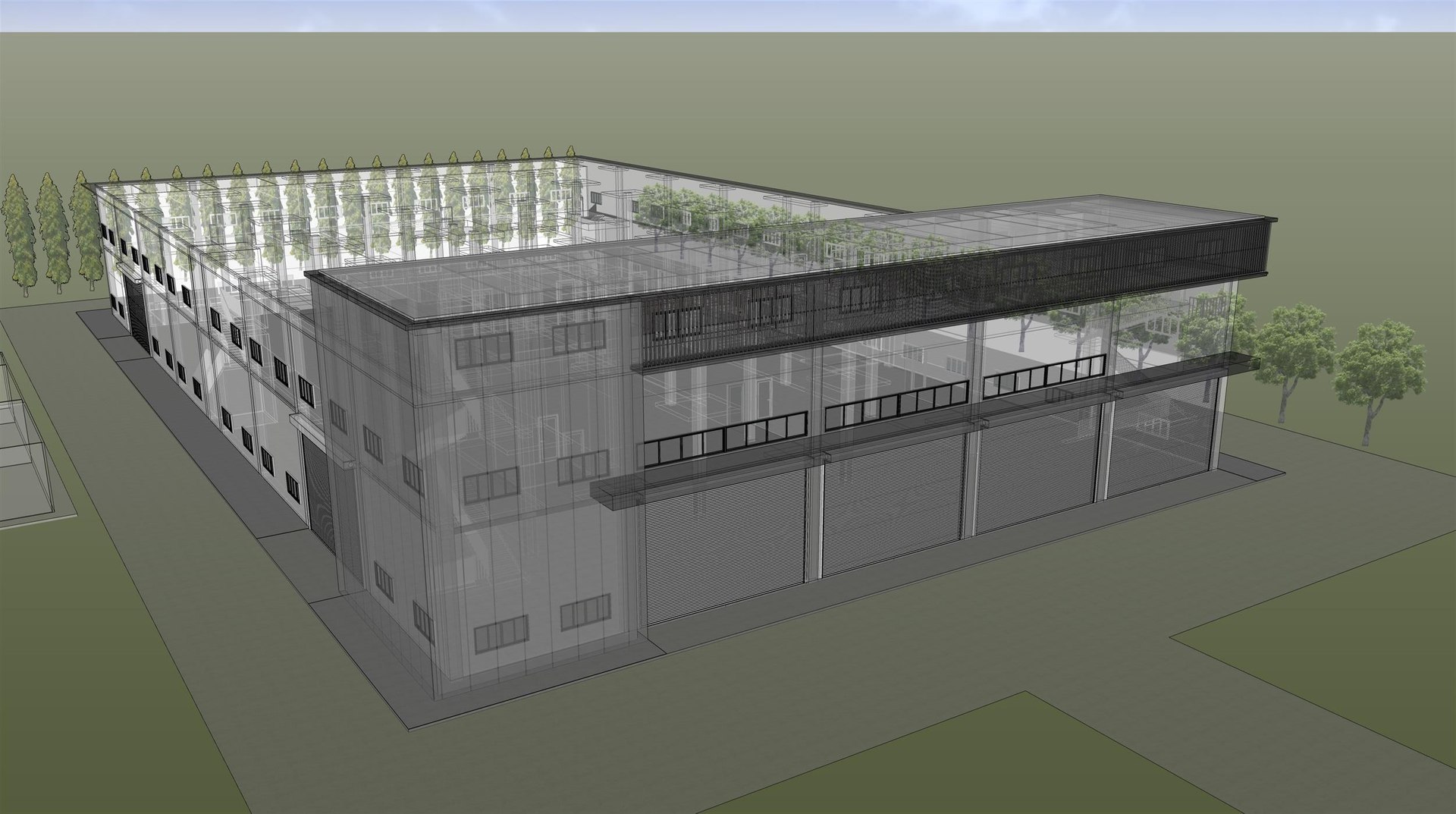 2021 Factory And Office Model - TurboSquid 1908210