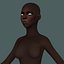 Stylized black woman character 3 model