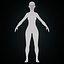 Stylized black woman character 3 model