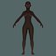 Stylized black woman character 3 model