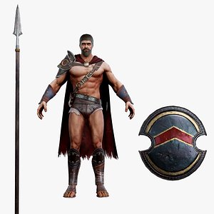 3D model Sparta Spartan warrior gladiator fighter soldier Persia Greece war