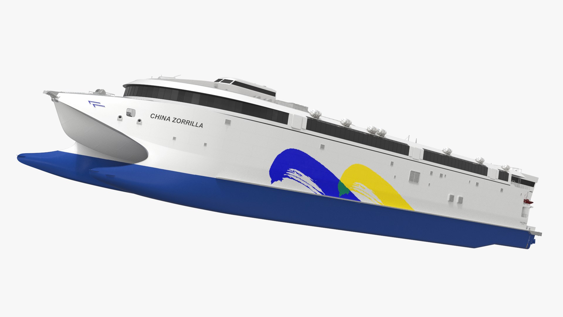 China Zorrilla Electric Catamaran Ferry 3D model preview
