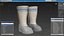 Bottes en feutre blanc avec fourrure de galoches imperméable en caoutchouc